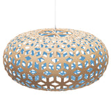 Snowflake Pendant Light 63 Inch Bamboo Blue By David Trubridge