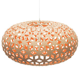 Snowflake Pendant Light 63 Inch Bamboo Orange By David Trubridge