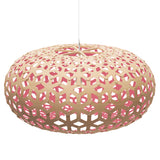 Snowflake Pendant Light 63 Inch Bamboo Pink By David Trubridge