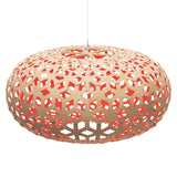 Snowflake Pendant Light 63 Inch Bamboo Red By David Trubridge