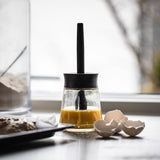Rosendahl Grand Cru Marinade Glass With Brush, Black, H: 8.1" By Rosendahl