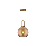 Soji Globe Pendant — 8 Inch, Aged Gold/Copper Glass
