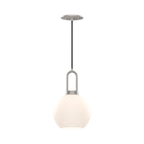 Soji Globe Pendant — 8 Inch, Brushed Nickel/Opal Matte Glass
