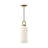 Soji Pendant — 5 Inch, Aged Gold/Opal Matte Glass