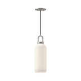 Soji Pendant — 5 Inch, Brushed Nickel/Opal Matte Glass