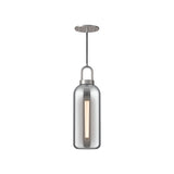 Soji Pendant — 5 Inch, Brushed Nickel/Smoked Solid Glass
