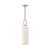 Soji Pendant — 6 Inch, Brushed Nickel/Opal Matte Glass