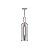 Soji Pendant — 6 Inch, Brushed Nickel/Smoked Solid Glass