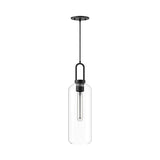 Soji Pendant — 6 Inch, Clear Glass/Matte Black