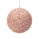 Sola Pendant Light 31 Inch Bamboo Pink By David Trubridge