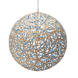 Sola Pendant Light 39 Inch Bamboo Blue By David Trubridge