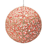 Sola Pendant Light 39 Inch Bamboo Red By David Trubridge