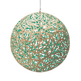 Sola Pendant Light 39 Inch Bamboo Aqua By David Trubridge