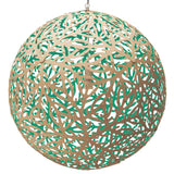 Sola Pendant Light 53 Inch Bamboo Aqua By David Trubridge