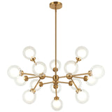 Solaris Chandelier Large Aged Gold Brass By Matteo