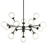 Solaris Chandelier Large Matte Black By Matteo - Detailed View