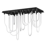 Soleil 14-Light LED Flush Mount Chandelier by ET2 - Black