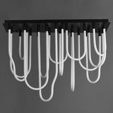 Soleil 14-Light LED Flush Mount Chandelier by ET2 - Black