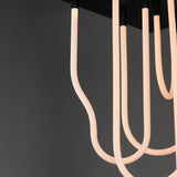 Soleil 14-Light LED Flush Mount Chandelier by ET2 - Black