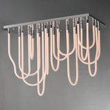 Soleil 14-Light LED Flush Mount Chandelier by ET2 - Polished Chrome