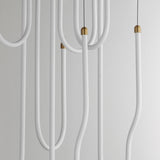 Soleil Chandelier Natural Aged Brass By ET2 - Lifestyle View2