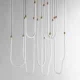Soleil Chandelier Natural Aged Brass By ET2 - Lifestyle View3