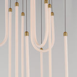 Soleil Chandelier Natural Aged Brass By ET2 - Lifestyle View4
