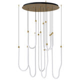 Soleil Chandelier Natural Aged Brass By ET2