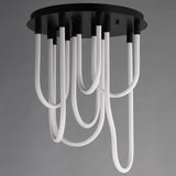 Soleil Flush Mount Black By ET2 - Lifestyle View1
