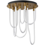 Soleil Flush Mount Natural Aged Brass By ET2