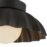 Soleil Wall Vanity Light Matte Black Opal Glass By Alora - Detailed View