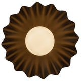 Soleil Wall Vanity Light Matte Black Opal Glass By Alora