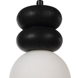 Solene Pendant Light Black Travertine By Renwil Detailed View 2