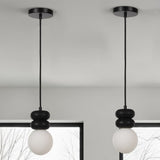 Solene Pendant Light Black Travertine By Renwil Lifestyle View 1