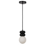 Solene Pendant Light Black Travertine By Renwil Main View 2