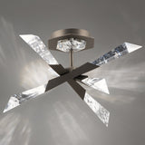 Solitude Semi-Flush Mount Small Antique Nickel By Schonbek Beyond - Lifestyle View