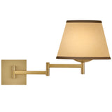Sonia Wall Task Light Lacquered Brass By Hinkley Side View