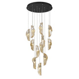 SORRENTO 12 LIGHT CHANDELIER BY LIB&CO, COLOR: AMBER, FINISH: BLACK, , | CASA DI LUCE LIGHTING