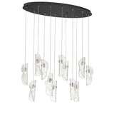 SORRENTO 12 LIGHT OVAL CHANDELIER BY LIB&CO, COLOR: CLEAR, FINISH: BLACK, , | CASA DI LUCE LIGHTING