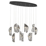 SORRENTO 12 LIGHT OVAL CHANDELIER BY LIB&CO, COLOR: SMOKE, FINISH: BLACK, , | CASA DI LUCE LIGHTING
