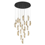 SORRENTO 21 LIGHT CHANDELIER BY LIB&CO, COLOR: AMBER, FINISH: BLACK, , | CASA DI LUCE LIGHTING