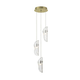 SORRENTO 3 LIGHT CHANDELIER BY LIB&CO, CLEAR FINISH: AGED GOLD, , | CASA DI LUCE LIGHTING