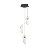 SORRENTO 3 LIGHT CHANDELIER BY LIB&CO, CLEAR, FINISH: BLACK, , | CASA DI LUCE LIGHTING