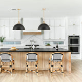 Soto Pendant Matte Black Antique Gold Medium By Crystorama - Lifestyle View