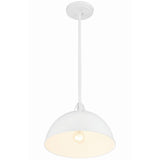 Soto Pendant White Small By Crystorama - With Light