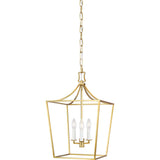 Southold Lantern Chandelier — 13 1/2", Burnished Brass