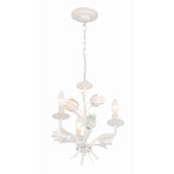Southport Floral Chandelier 14'' Wet White White