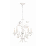 Southport Floral Chandelier 20'' Wet White White