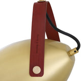 Southwark Pendant Satin Brass Red