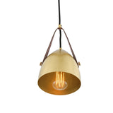 Southwark Pendant Satin Brass Red